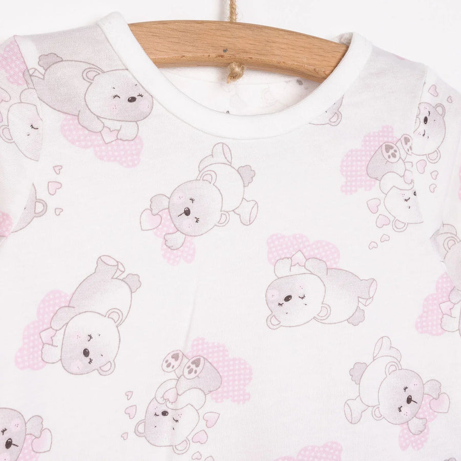 HelloBaby Baby Girl Long Sleeve Pyjamas Set - White - Miu Mau Collectibles