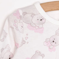 HelloBaby Baby Girl Long Sleeve Pyjamas Set - White - Miu Mau Collectibles