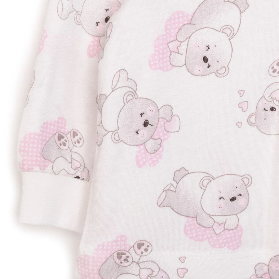 HelloBaby Baby Girl Long Sleeve Pyjamas Set - White - Miu Mau Collectibles