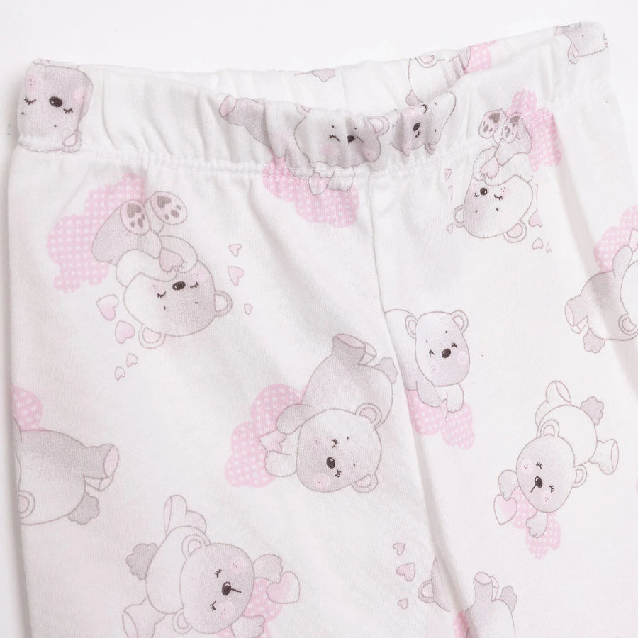 HelloBaby Baby Girl Long Sleeve Pyjamas Set - White - Miu Mau Collectibles