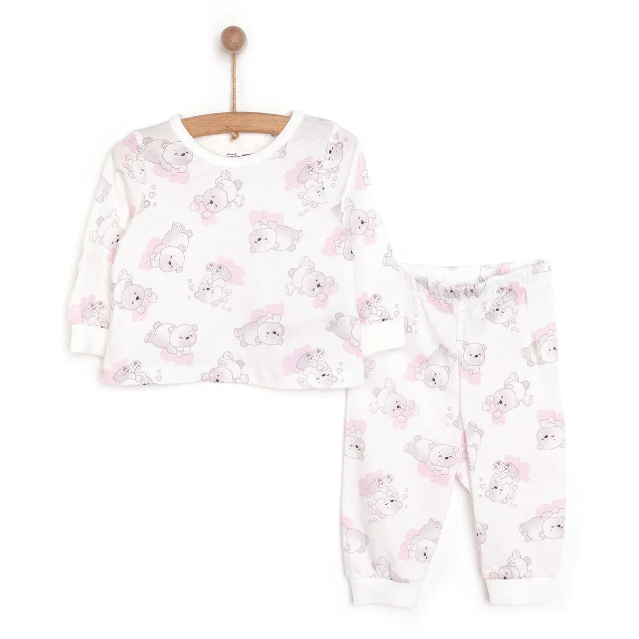 HelloBaby Baby Girl Long Sleeve Pyjamas Set - White - Miu Mau Collectibles