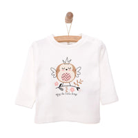 HelloBaby Baby Girl Long Sleeve T-shirt - Ecru - Miu Mau Collectibles