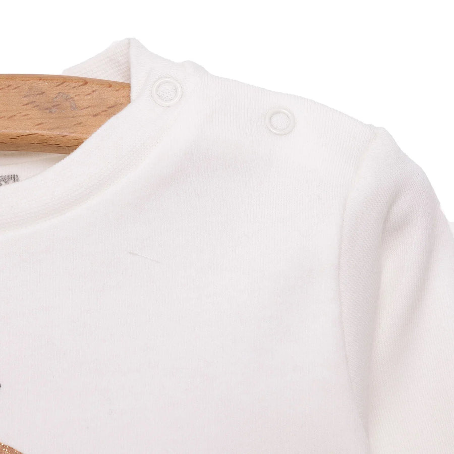 HelloBaby Baby Girl Long Sleeve T-shirt - Ecru - Miu Mau Collectibles