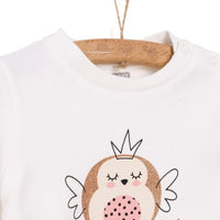 HelloBaby Baby Girl Long Sleeve T-shirt - Ecru - Miu Mau Collectibles