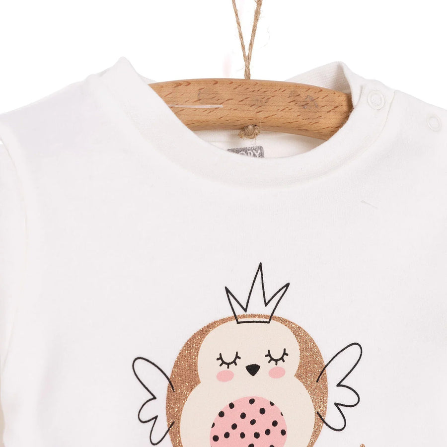 HelloBaby Baby Girl Long Sleeve T-shirt - Ecru - Miu Mau Collectibles