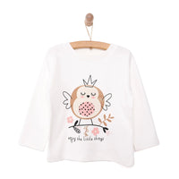 HelloBaby Baby Girl Long Sleeve T-shirt - Ecru - Miu Mau Collectibles