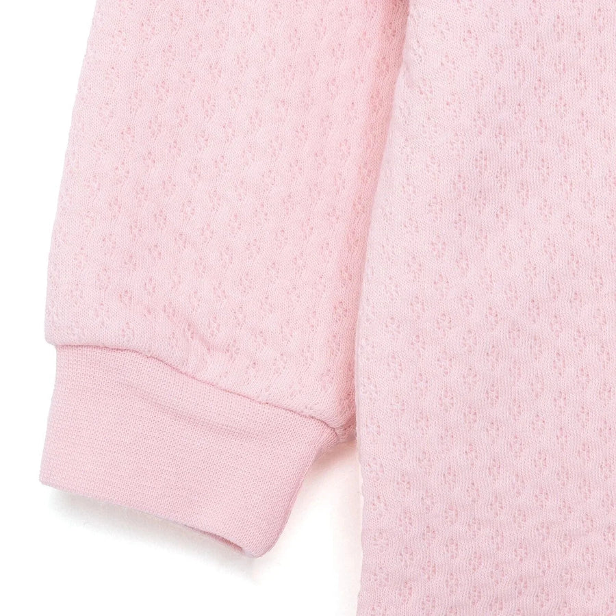 HelloBaby Baby Girl Quilted Cardigan - Light Pink - Miu Mau Collectibles