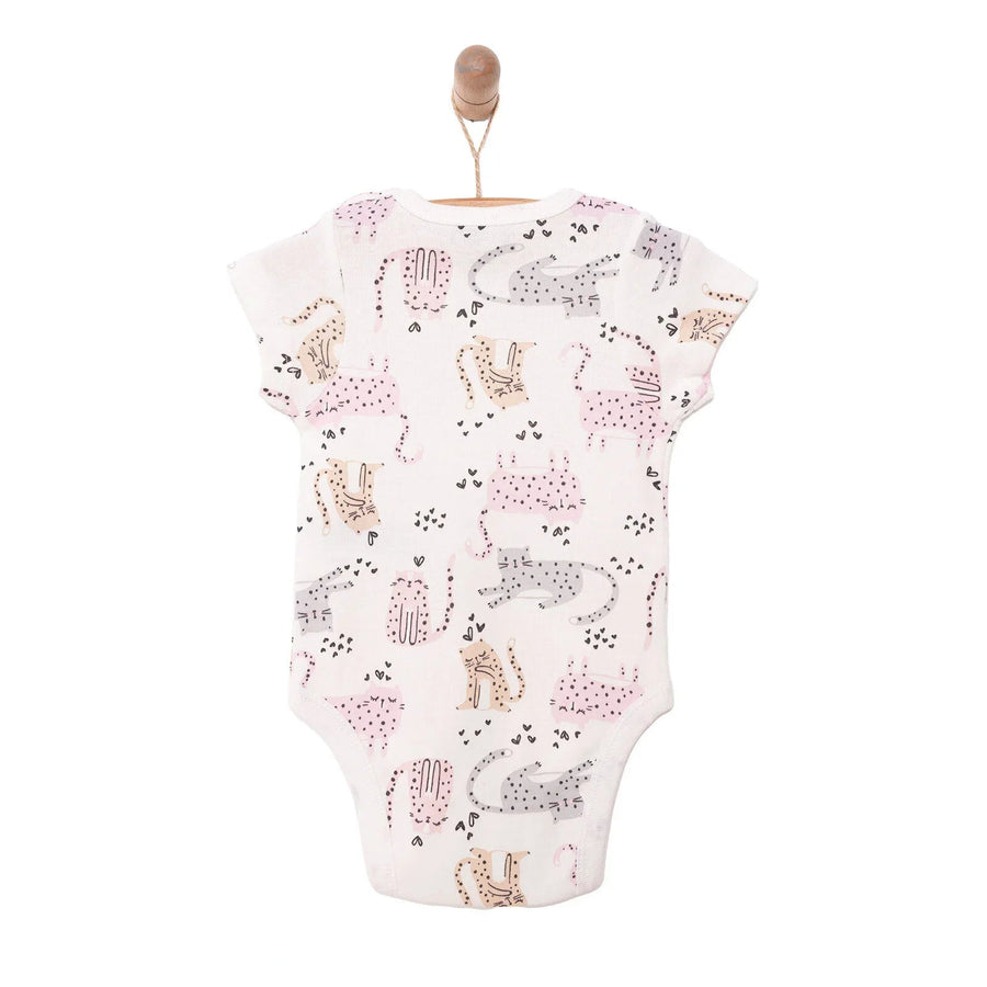 HelloBaby Baby Girl Short Sleeve Body - Ecru - Miu Mau Baby & Kids Store