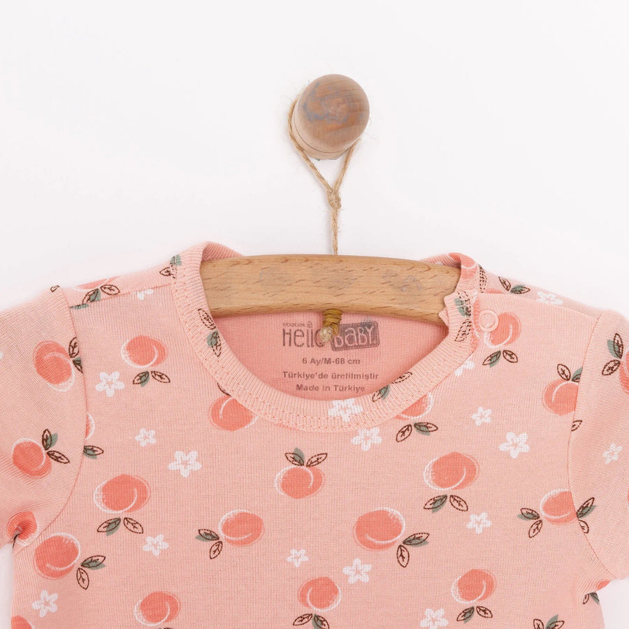 HelloBaby Baby Girl Short Sleeve Bodysuit 2 pcs - Pink - Miu Mau Collectibles