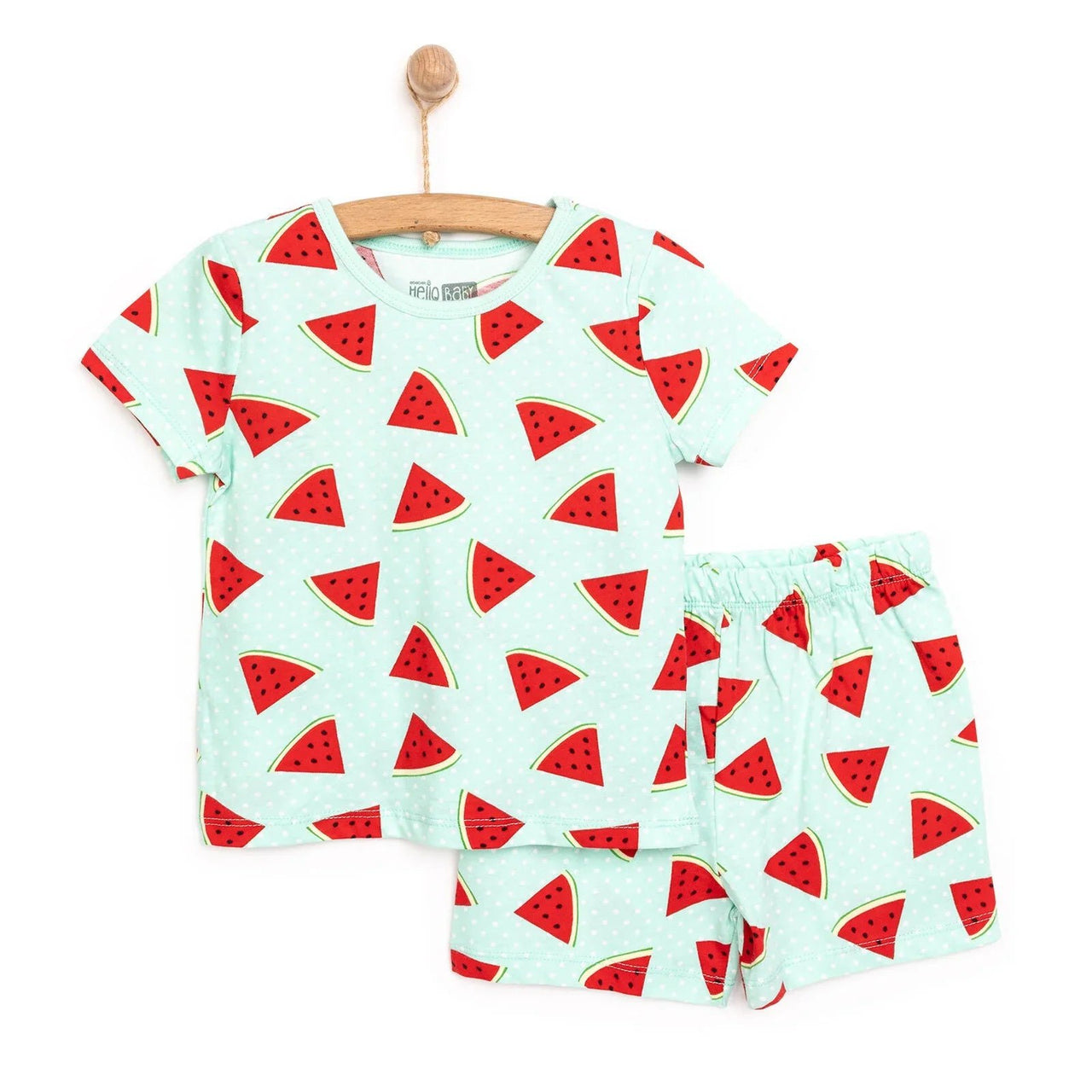 HelloBaby Baby Girl Short Sleeve Pyjamas Set - Blue - Miu Mau Collectibles