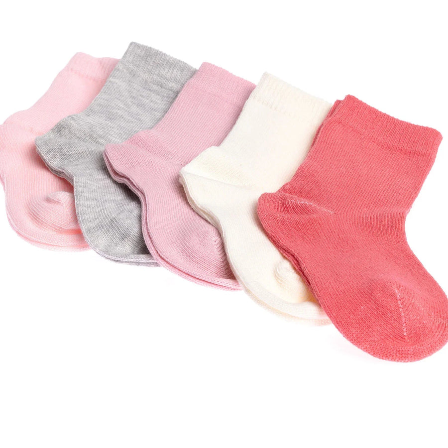HelloBaby Baby Girl Socks 5 pcs - Pink - Miu Mau Collectibles