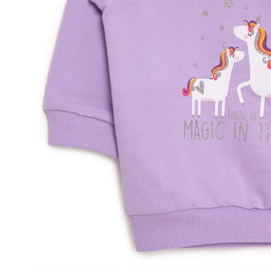 HelloBaby Baby Girl Unicorn Printed Sweatshirt - Purple - Miu Mau Collectibles