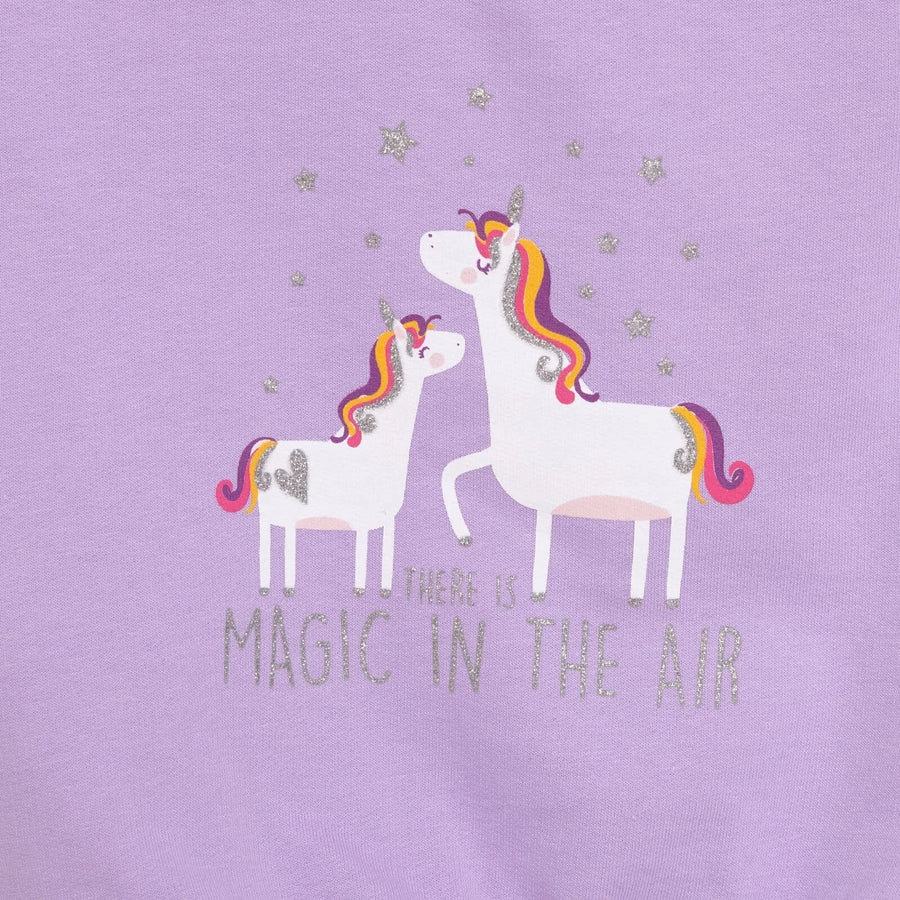 HelloBaby Baby Girl Unicorn Printed Sweatshirt - Purple - Miu Mau Collectibles