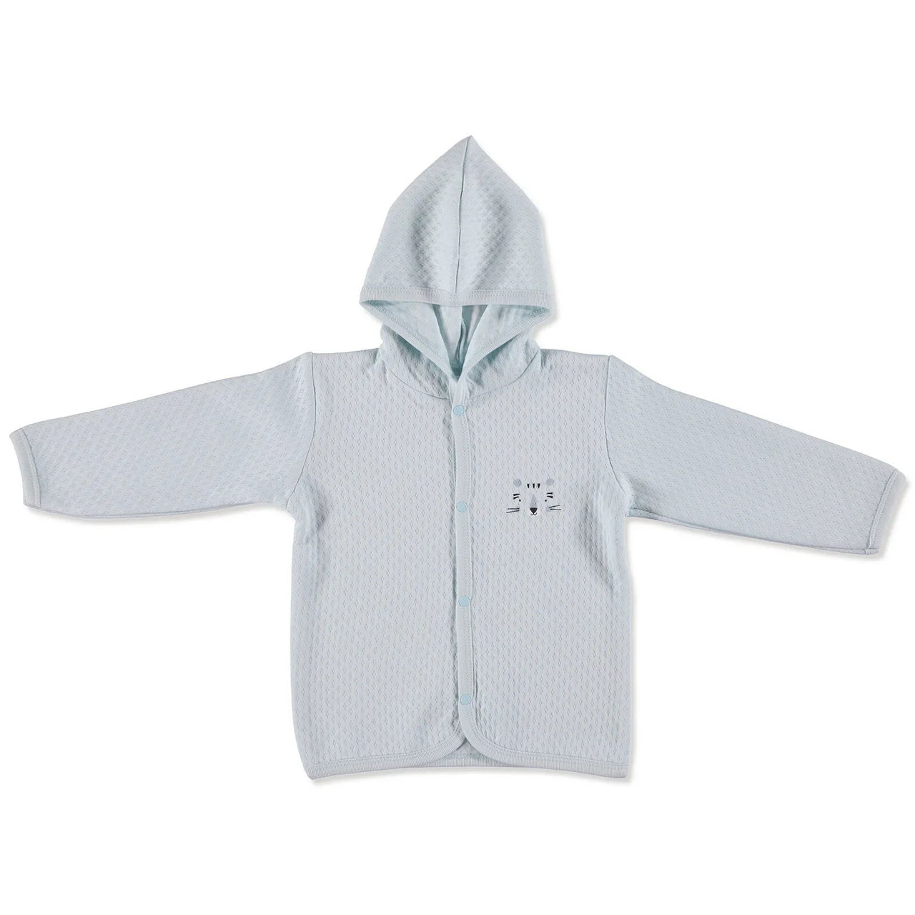 HelloBaby Basic Baby Boy Quilted Hooded - Light Blue - Miu Mau Collectibles
