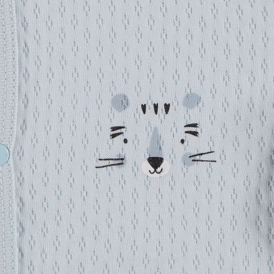 HelloBaby Basic Baby Boy Quilted Hooded - Light Blue - Miu Mau Collectibles