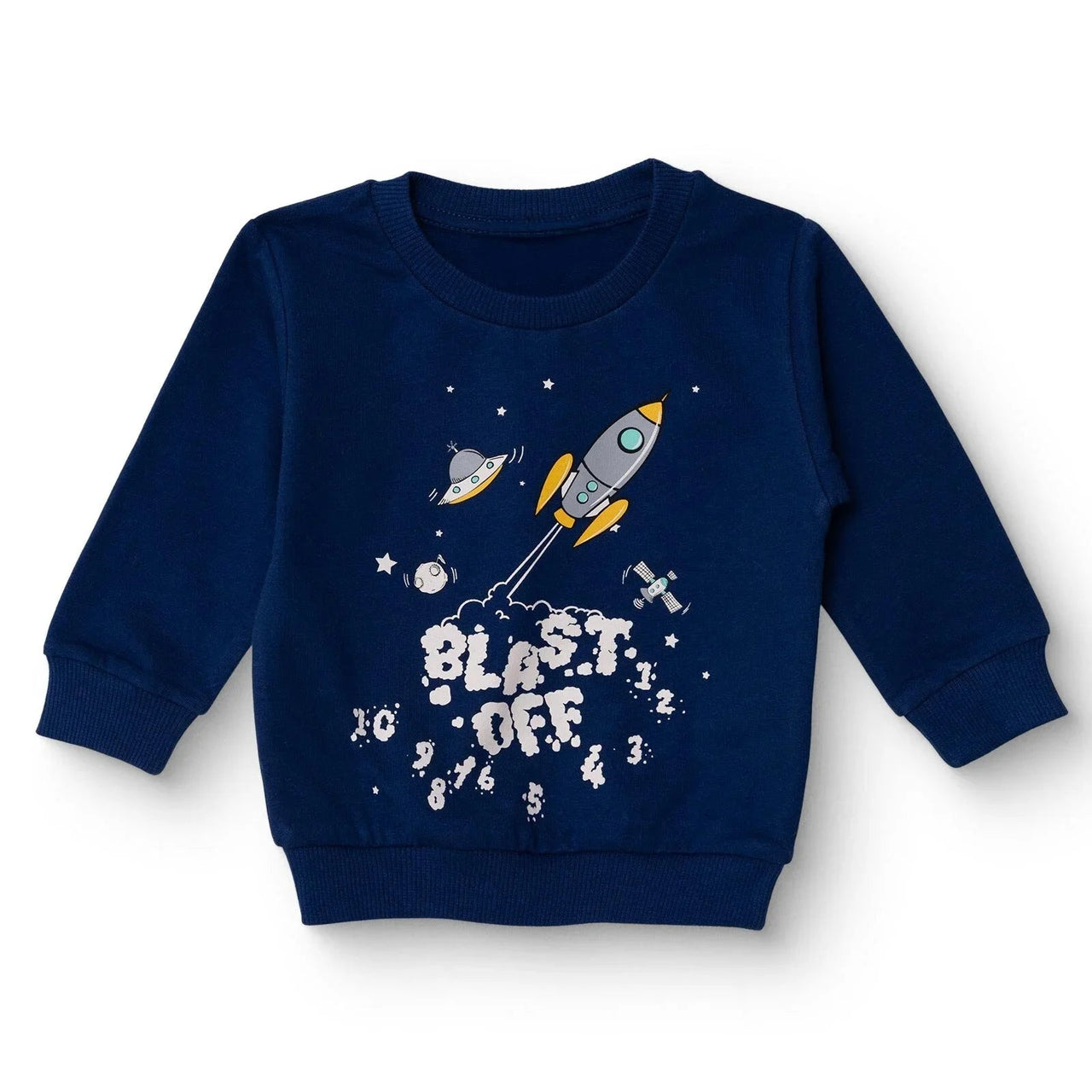 HelloBaby Basic Baby Boy Sweatshirt - Navy Blue - Miu Mau Collectibles