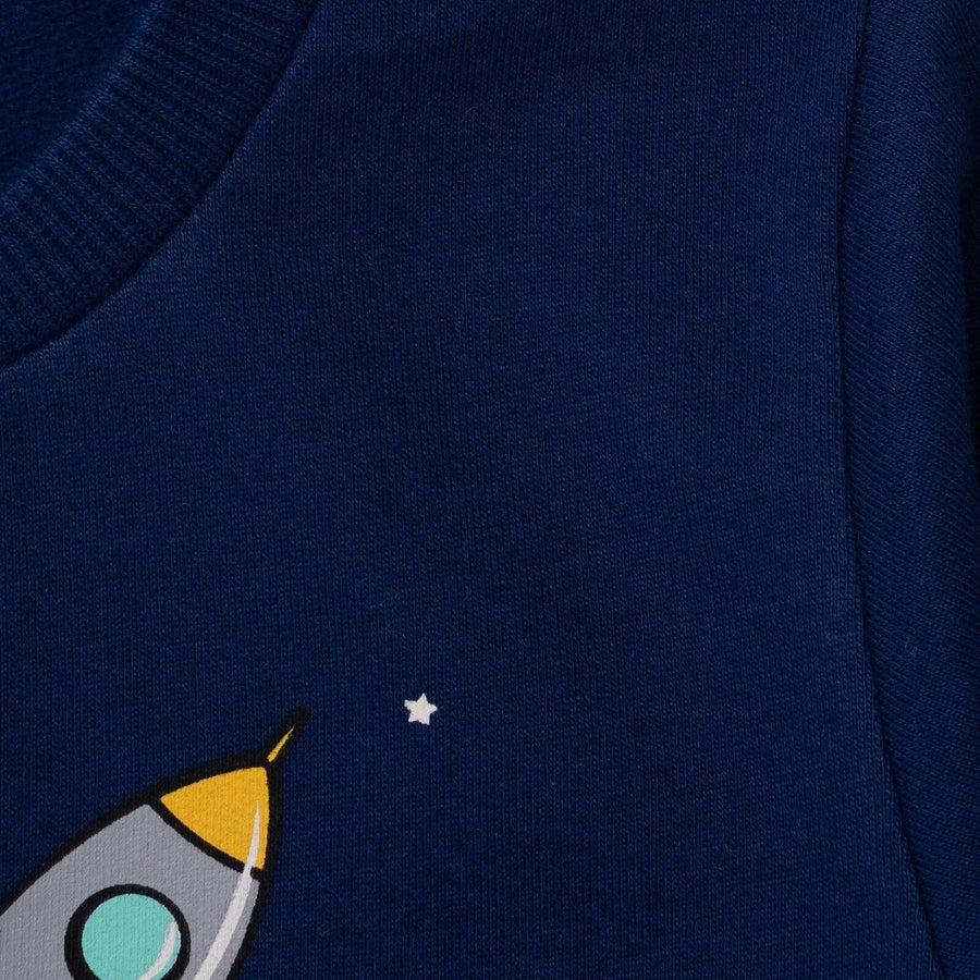 HelloBaby Basic Baby Boy Sweatshirt - Navy Blue - Miu Mau Collectibles