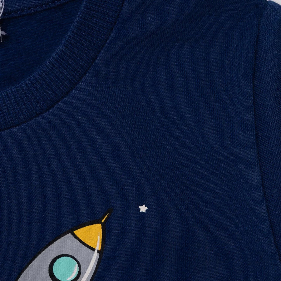 HelloBaby Basic Baby Boy Sweatshirt - Navy Blue - Miu Mau Collectibles