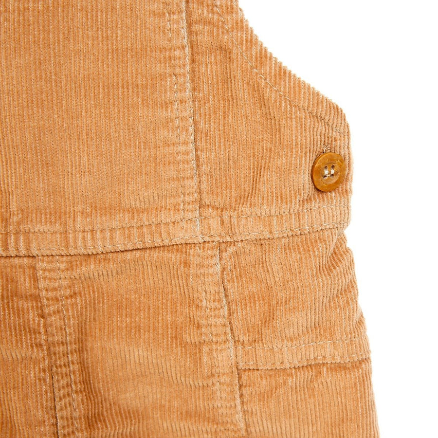 HelloBaby Basic Baby Boy Velvet Overalls - Brown - Miu Mau Collectibles