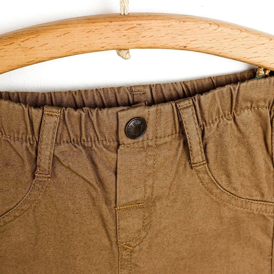 HelloBaby Basic Baby Boy Woven Pants - Light Brown - Miu Mau Collectibles