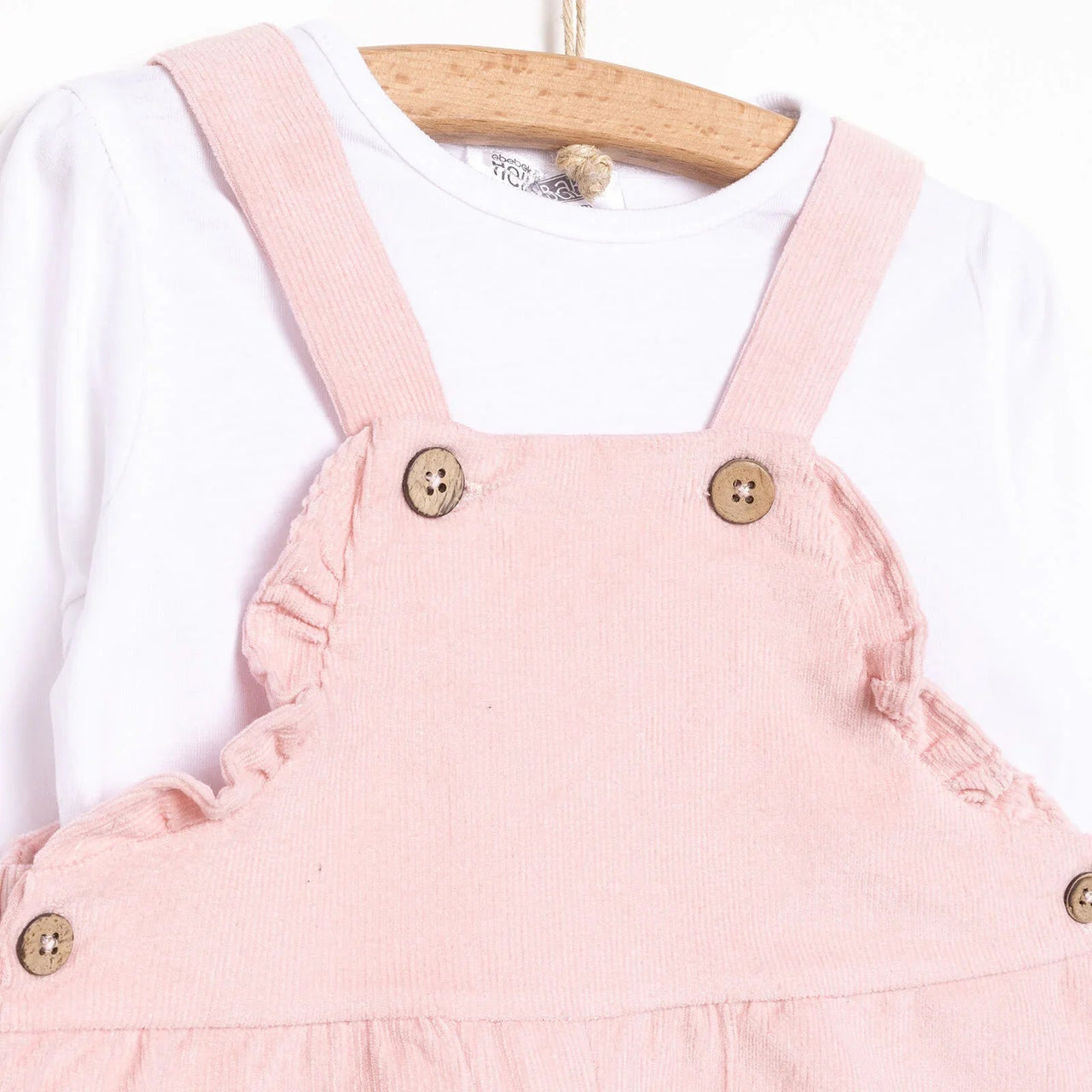HelloBaby Basic Baby Girl Dungaree - Powder - Miu Mau Collectibles
