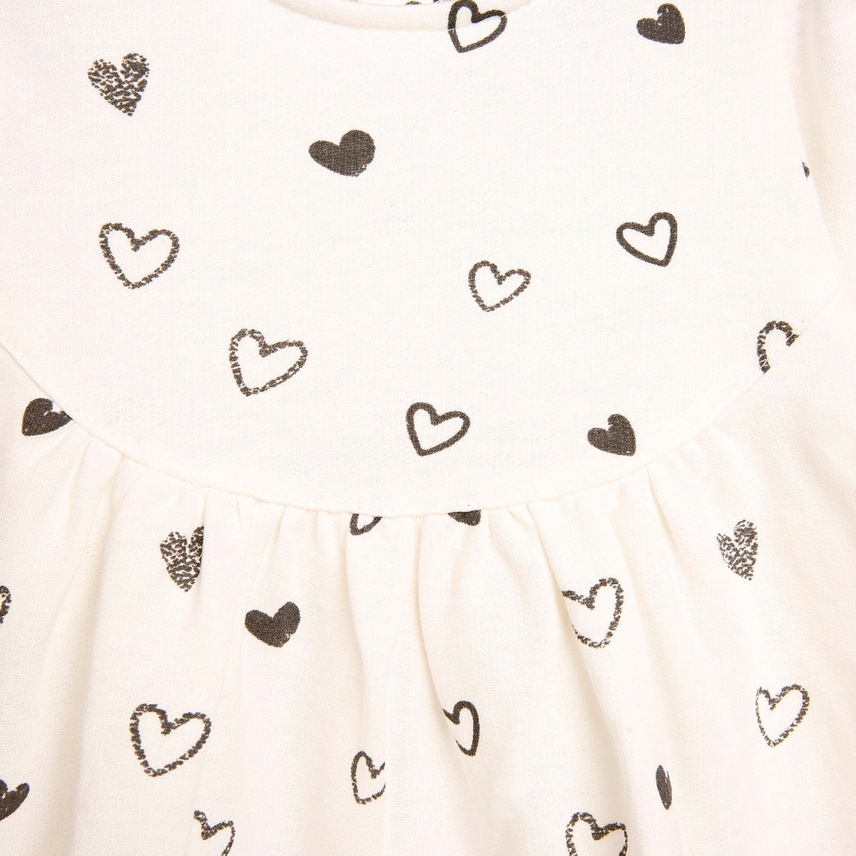 HelloBaby Basic Baby Girl Heart Printed - Beige - Miu Mau Collectibles