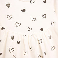 HelloBaby Basic Baby Girl Heart Printed - Beige - Miu Mau Collectibles