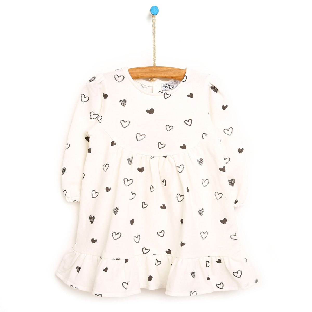 HelloBaby Basic Baby Girl Heart Printed - Beige - Miu Mau Collectibles