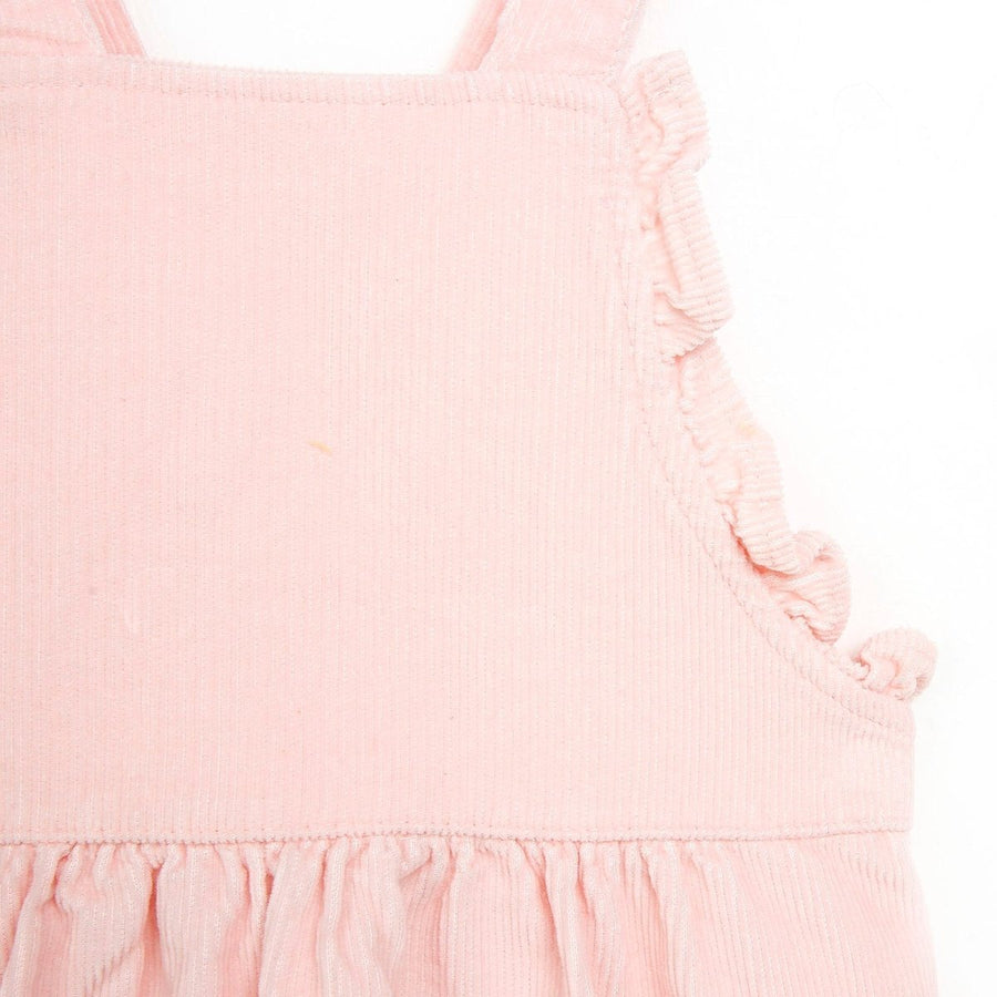 HelloBaby Basic Baby Girl Velvet Overall - Pink - Miu Mau Collectibles