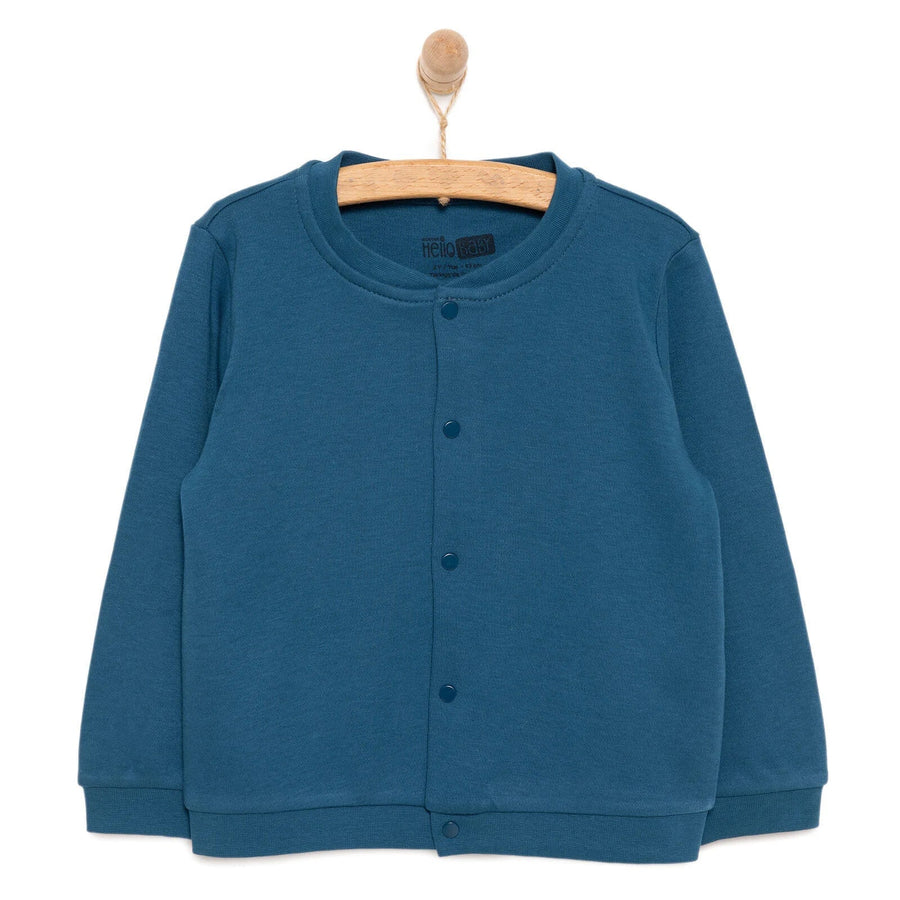 HelloBaby Basic Boy Cardigan - Dark Blue - Miu Mau Collectibles