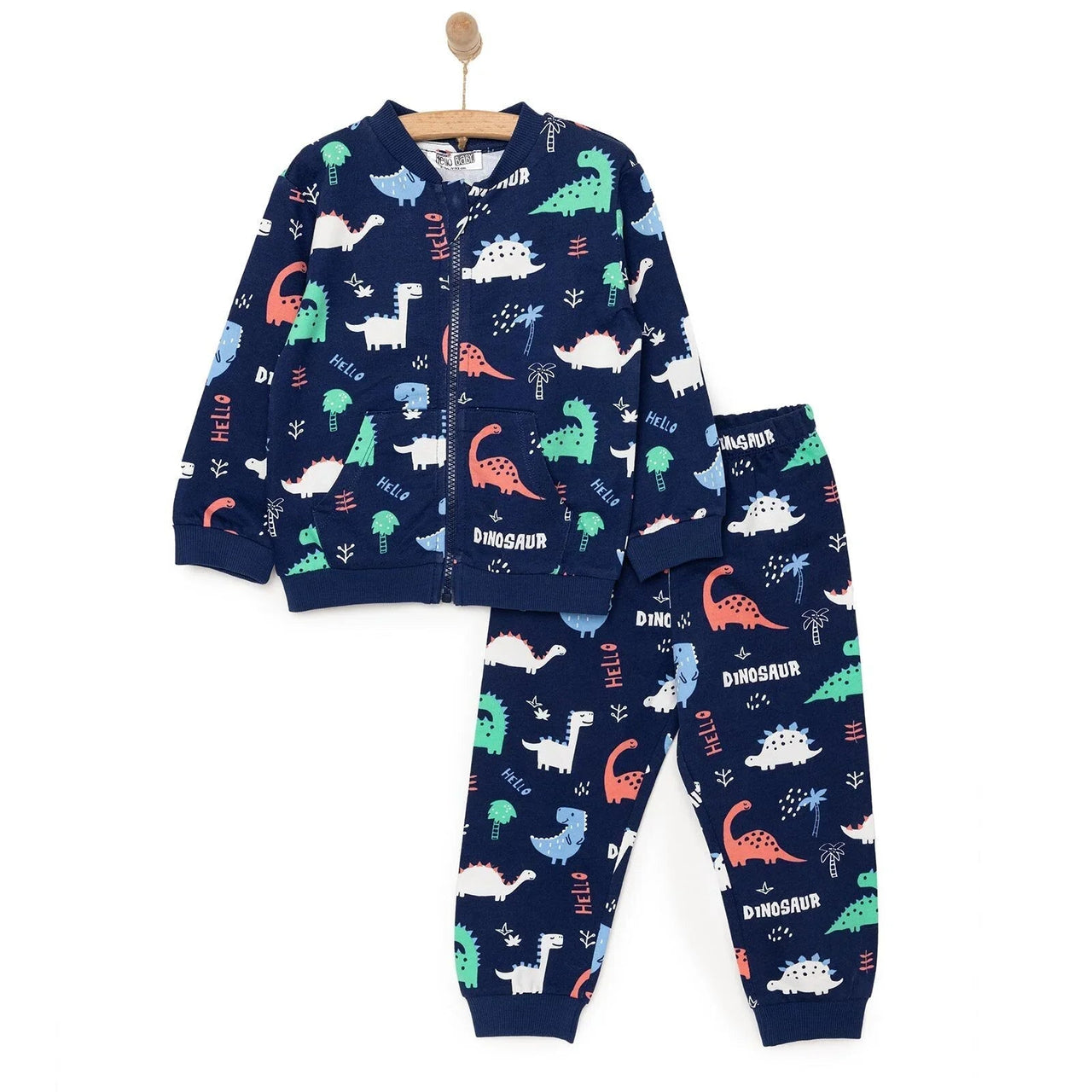 HelloBaby Basic Boy Dinosaur Patterned Jumpsuit - Printed - Miu Mau Collectibles