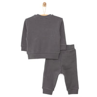 HelloBaby Basic Boy Text Printed Jogging - Anthracite - Miu Mau Collectibles