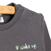 HelloBaby Basic Boy Text Printed Jogging - Anthracite - Miu Mau Collectibles