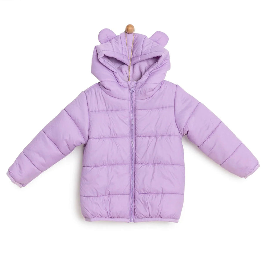 HelloBaby Basic Eared Hoodie Coat - Lilac - Miu Mau Collectibles