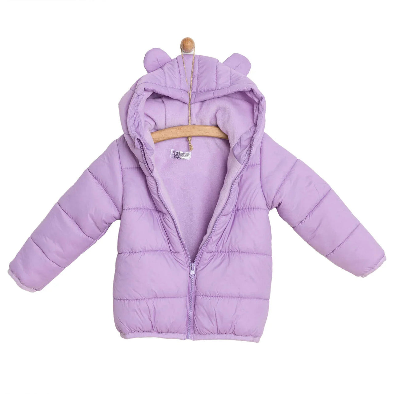 HelloBaby Basic Eared Hoodie Coat - Lilac - Miu Mau Collectibles