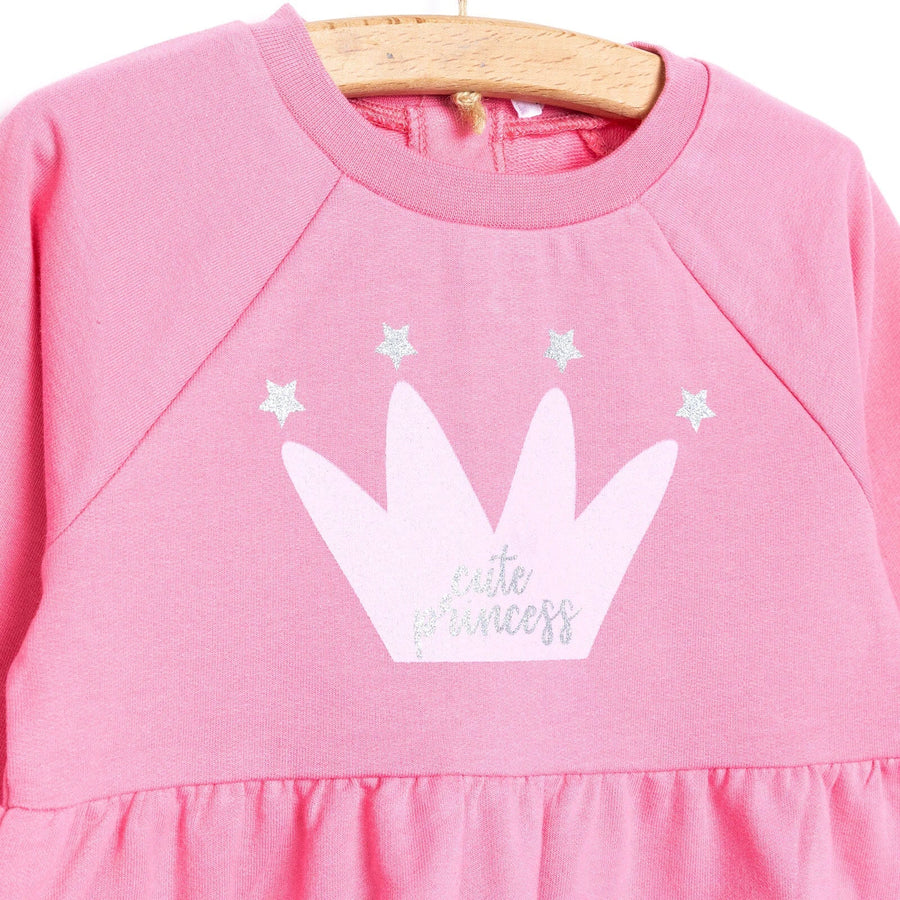 HelloBaby Basic Girl Knitted Ruffled Dress - Pink - Miu Mau Collectibles