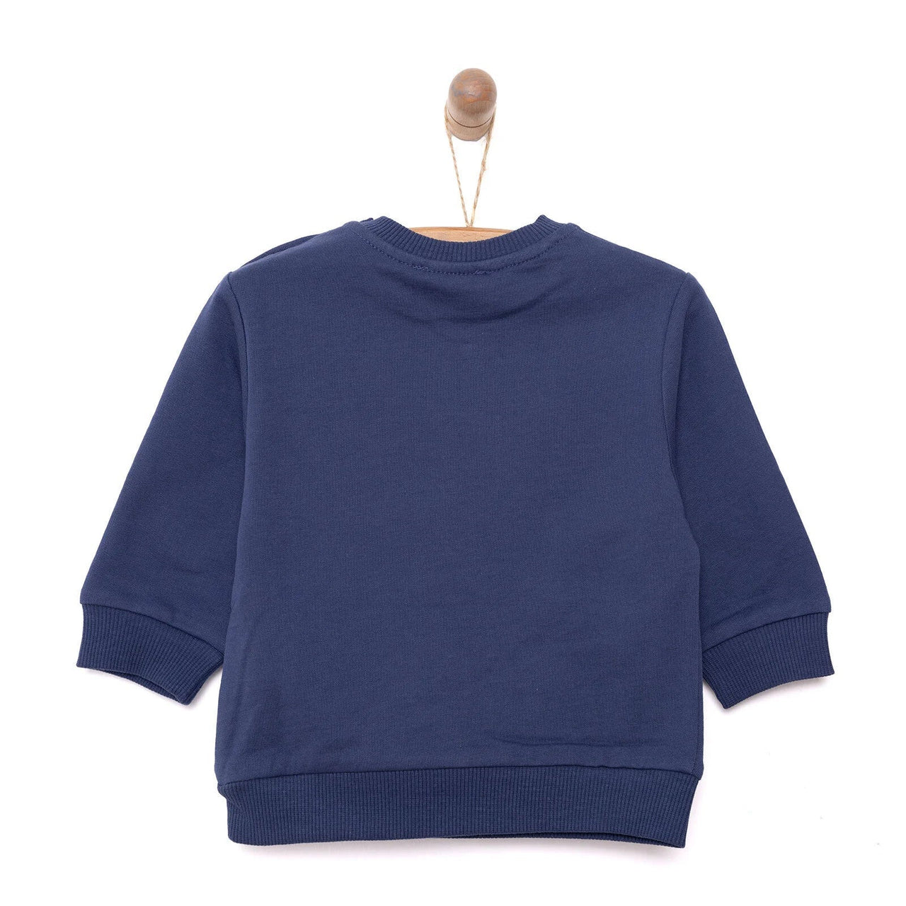 HelloBaby Basic Low Raised Lion Printed Sweatshirt - Navy Blue - Miu Mau Collectibles