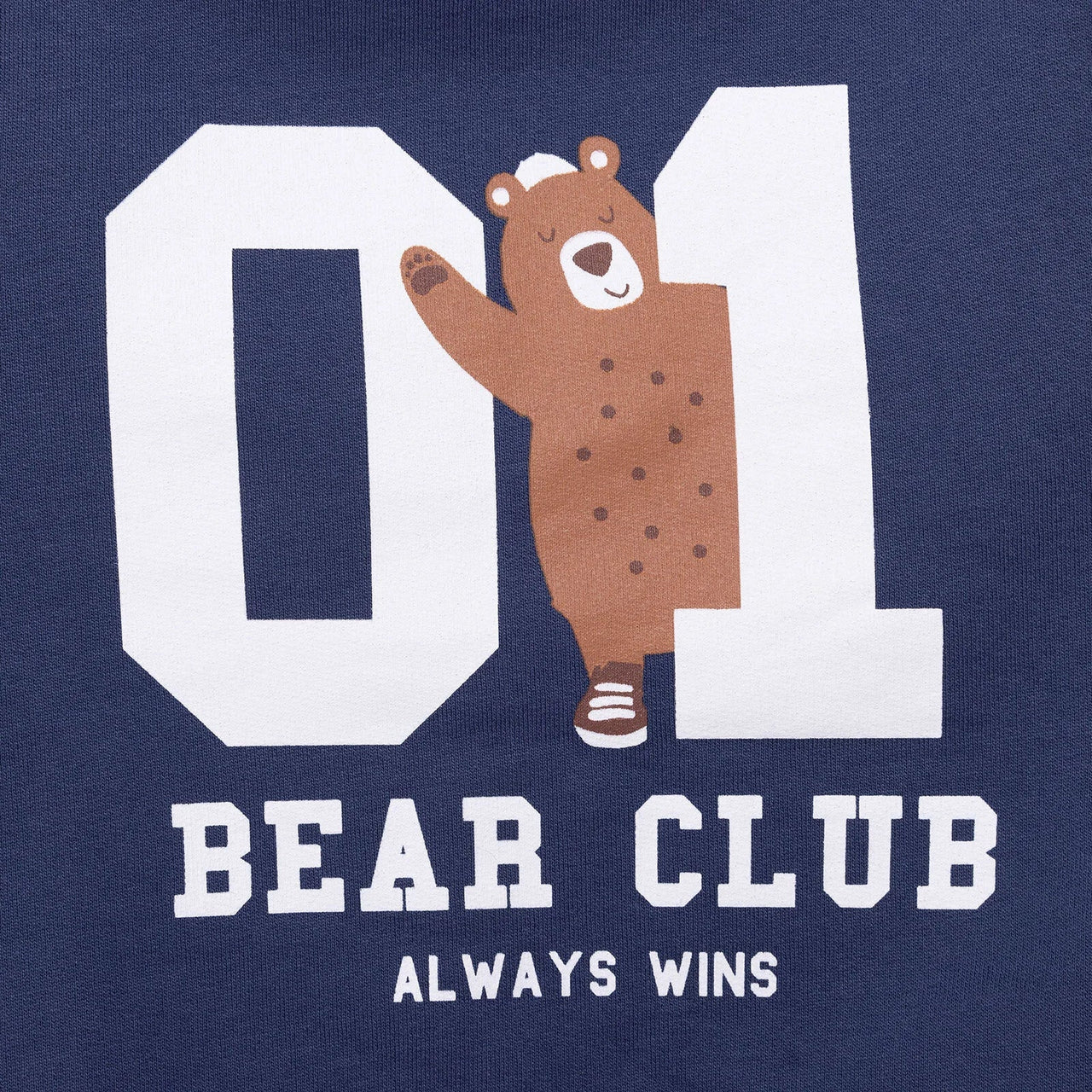 HelloBaby Basic Low Raised Lion Printed Sweatshirt - Navy Blue - Miu Mau Collectibles