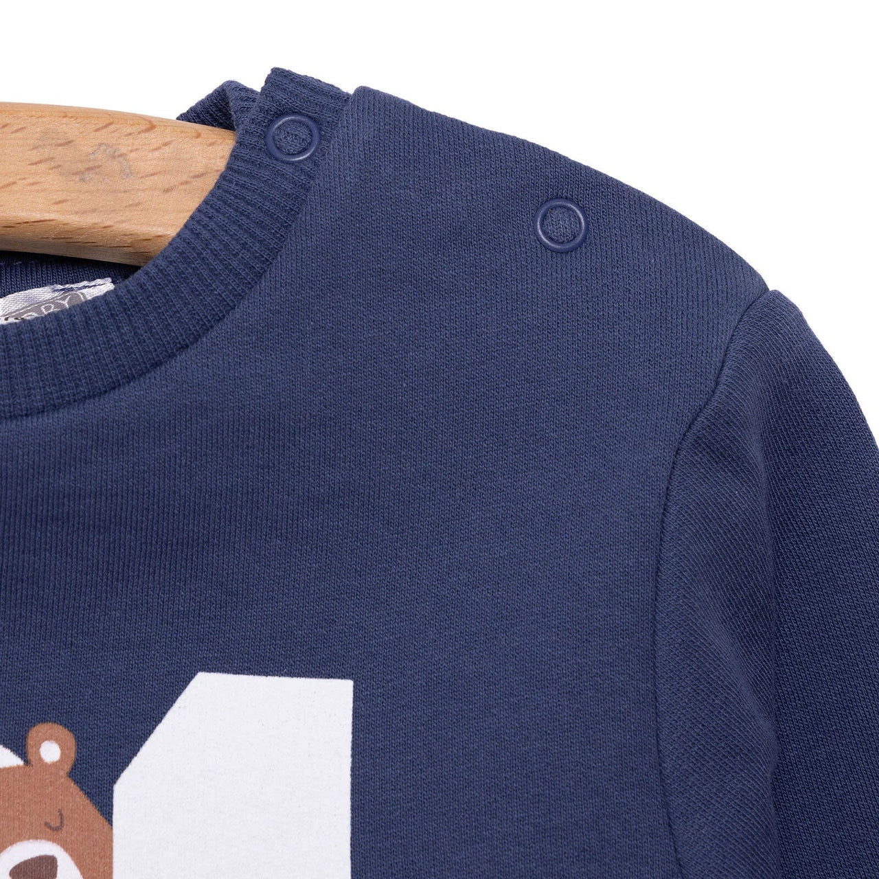 HelloBaby Basic Low Raised Lion Printed Sweatshirt - Navy Blue - Miu Mau Collectibles