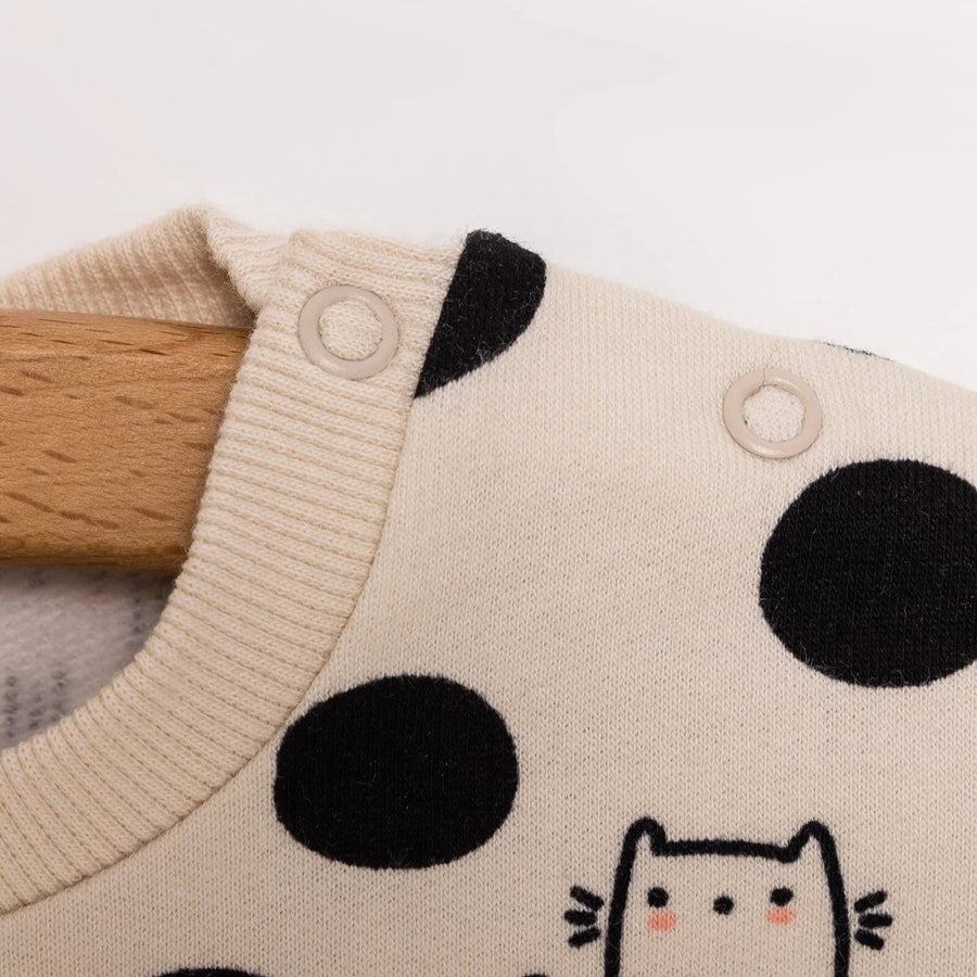 HelloBaby Basic Low Raised Sweatshirt - Printed - Miu Mau Collectibles