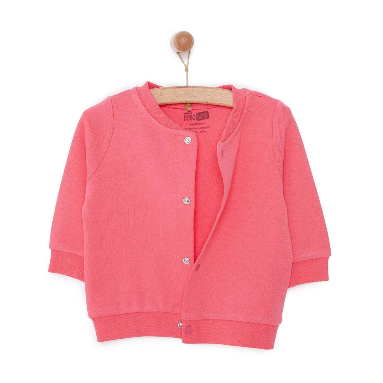 HelloBaby Basic Rib Cardigan - Dark Pink - Miu Mau Collectibles
