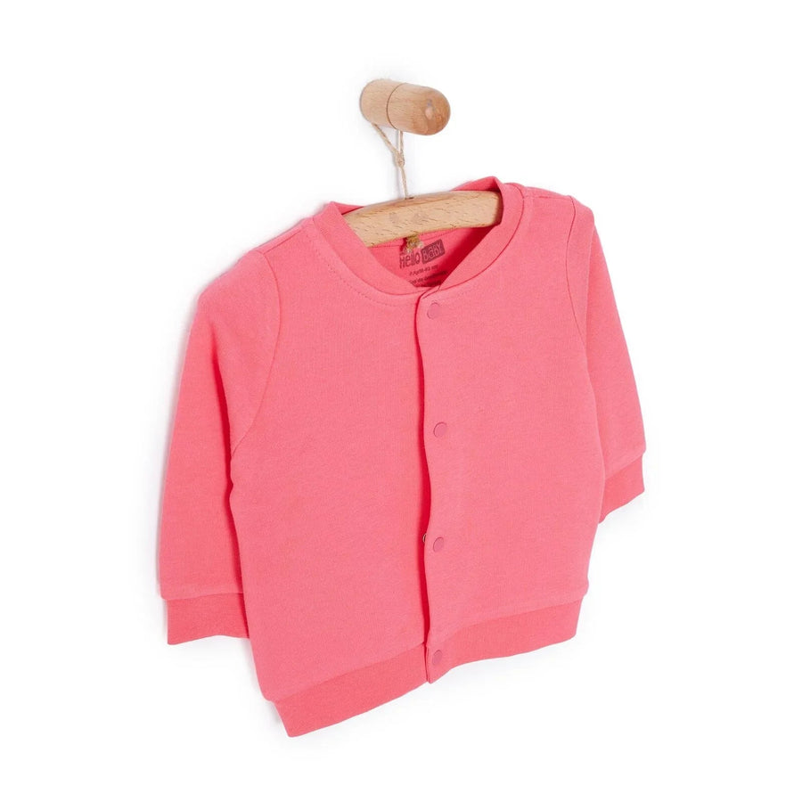 HelloBaby Basic Rib Cardigan - Dark Pink - Miu Mau Collectibles