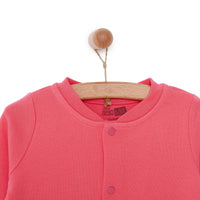 HelloBaby Basic Rib Cardigan - Dark Pink - Miu Mau Collectibles