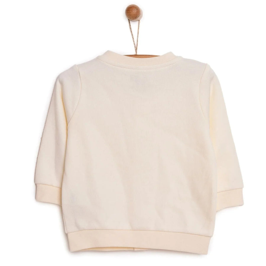 HelloBaby Basic Rib Cardigan - Ecru - Miu Mau Collectibles