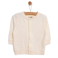 HelloBaby Basic Rib Cardigan - Ecru - Miu Mau Collectibles