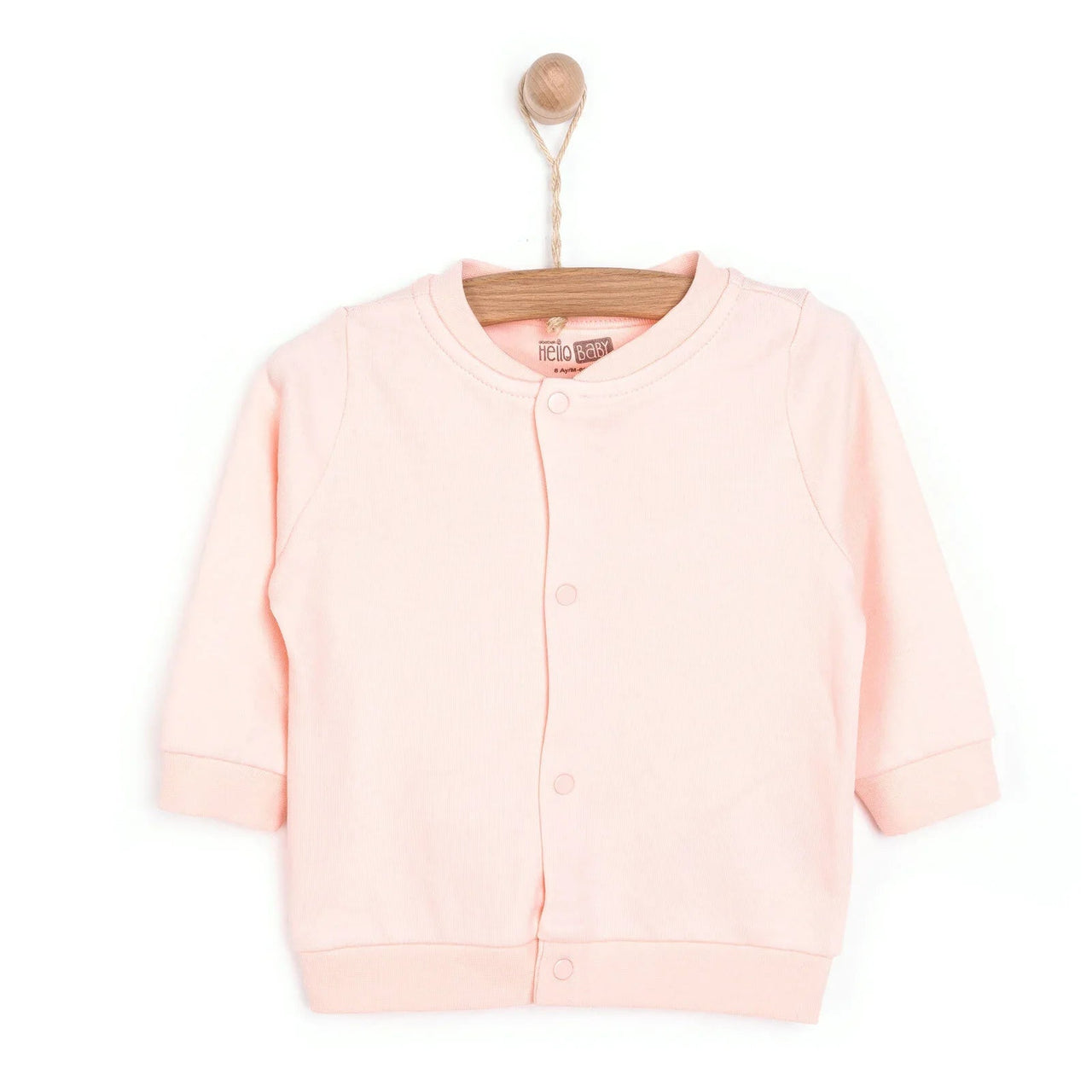 HelloBaby Basic Rib Cardigan - Light Pink - Miu Mau Collectibles