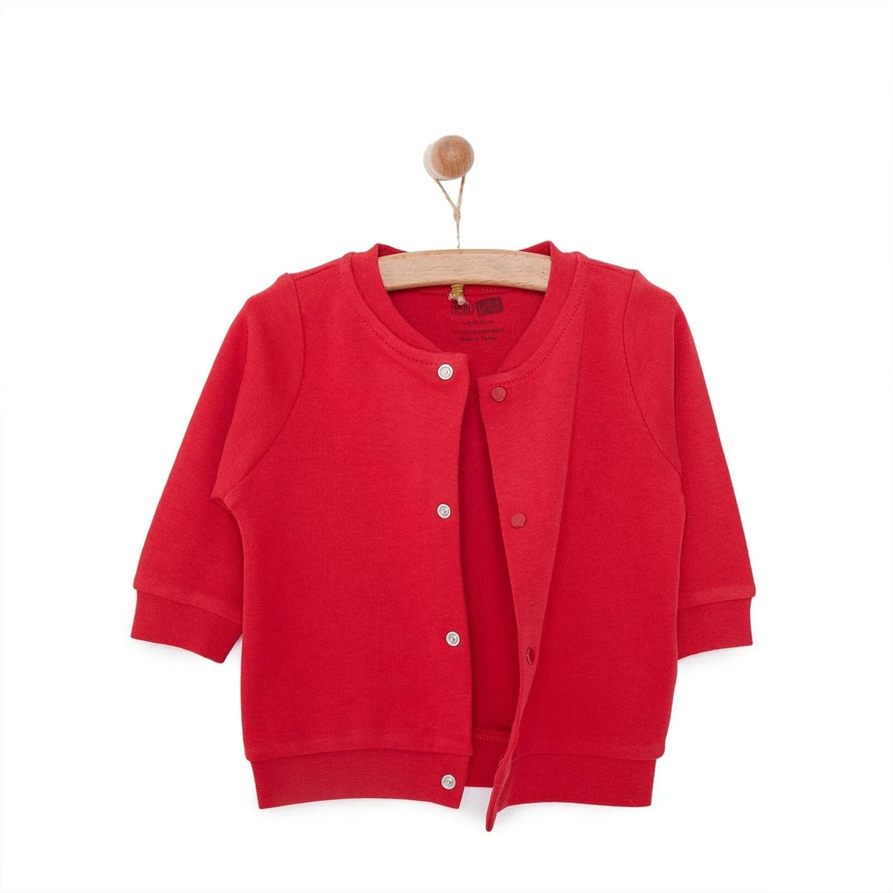 HelloBaby Basic Rib Cardigan - Red - Miu Mau Collectibles