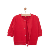 HelloBaby Basic Rib Cardigan - Red - Miu Mau Collectibles
