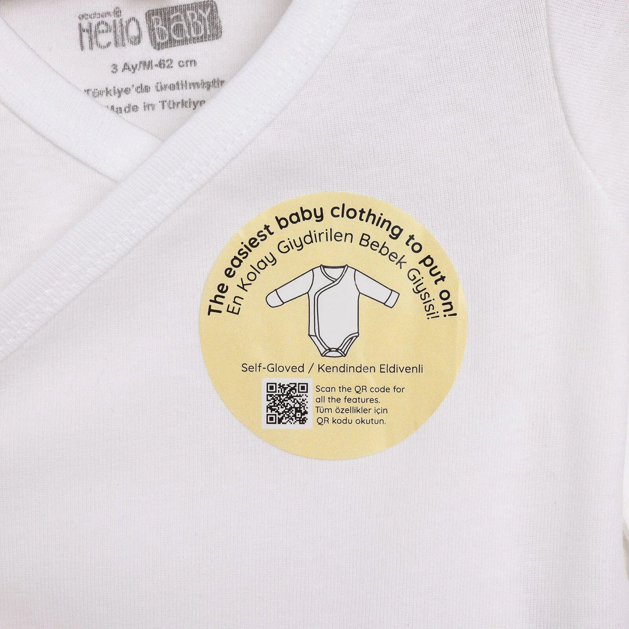 HelloBaby Bodysuit - Ecru - Miu Mau Collectibles