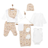 HelloBaby Boy 10 piece Newborn Set - Ecru - Miu Mau Collectibles